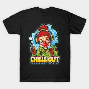 Hip Hop Clown Chill Out Artwork smoking T-Shirt